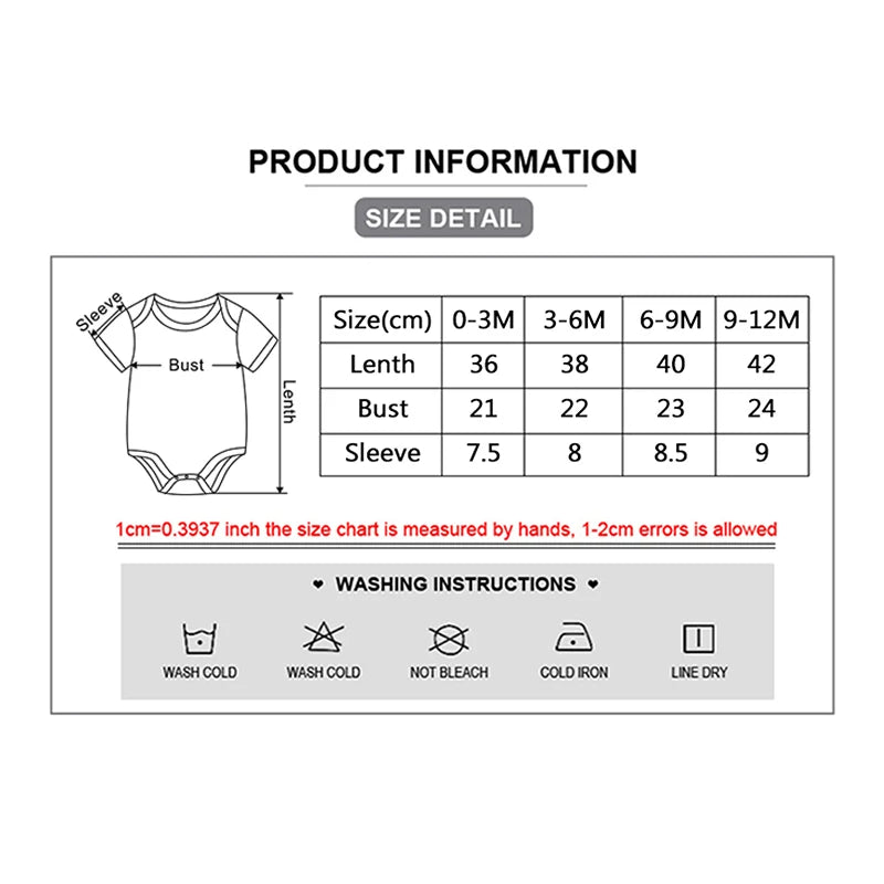Kiddiezoom 3-teiliges Sommermode-Cartoon-Body für Jungen und Mädchen, weiche Onesies für Neugeborene
