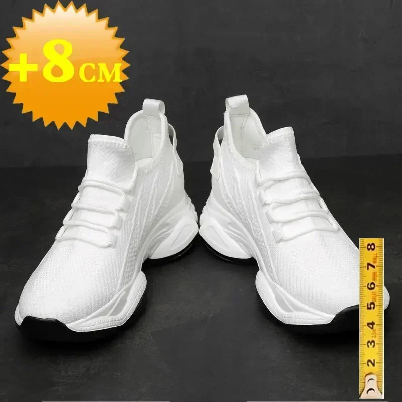 Zunehmende Herren-Turnschuhe, lässige Erhöhungsschuhe, 8 cm Höhenerhöhungsschuhe für den Sommer, atmungsaktive 6 cm Aufzugsschuhe