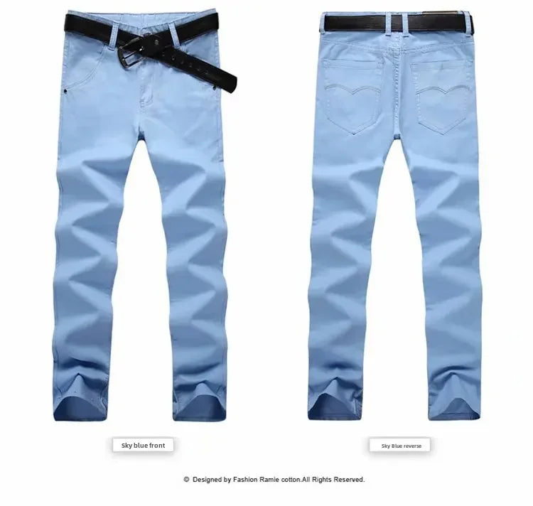 Frühling Sommer männer Hosen Farbe Gerade Bein Hosen Jugend männer Tragen Koreanischen Stil Slims Glättet Silhouette Dünne handel Hosen