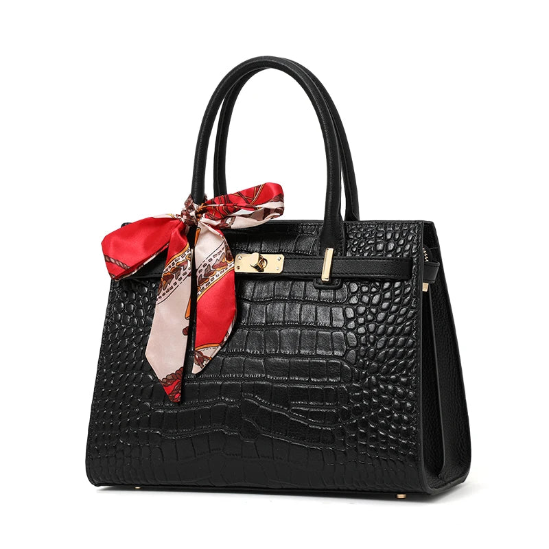 Leather bag,women's handbag, cowhide cross-body bag, 2024 new style, light and luxurious, mother bag, large capacity