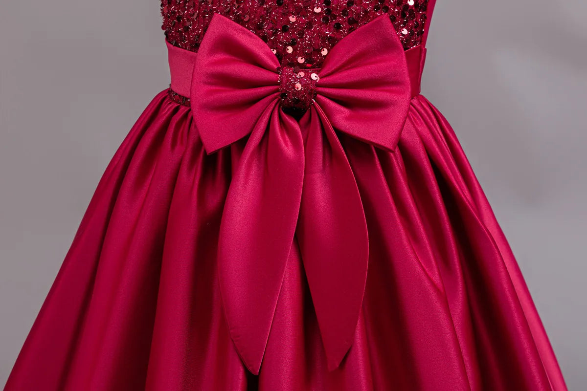Performance Formelles Partykleid für Mädchen, Kinderkleidung, Paillettenkleider, aktive Kleider für Mädchen, Kinderkleidung, Schwarz, 3 bis 10 Jahre
