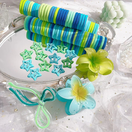 High Elasticity Hair Clip Set Butterfly Knot Egg Flower Combination Hair Grips Volumizing Sweet Fresh Looking Hair Clips.