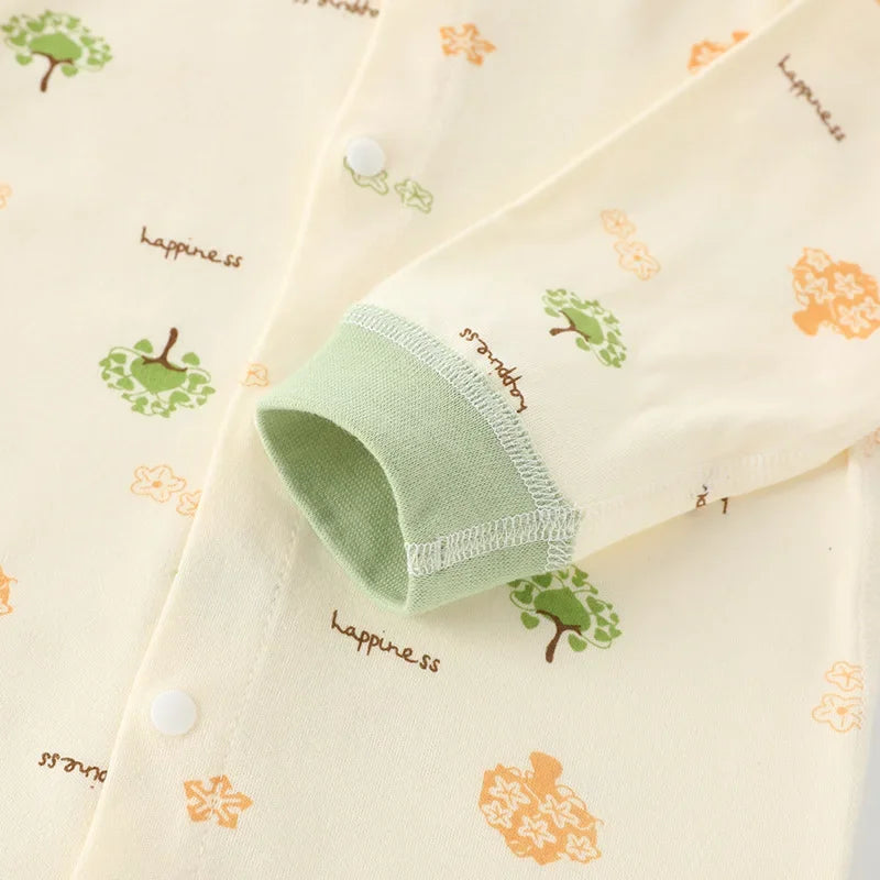Baby-Body, Baumwolle, bedruckt, langärmelig, für Jungen und Mädchen, für Kleinkinder, Komfort, Creeper, Einteiler, Frühling und Herbst