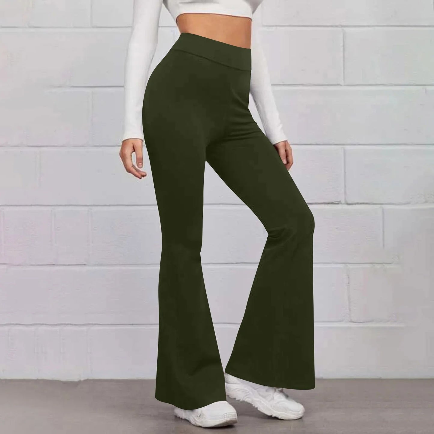 Sport Micro Flared Fitness Hosen Yoga erscheinen dünn hoch taillierte Hüfte heben nahtlose Hose mit weitem Bein ausgestellte Hosen für Frauen