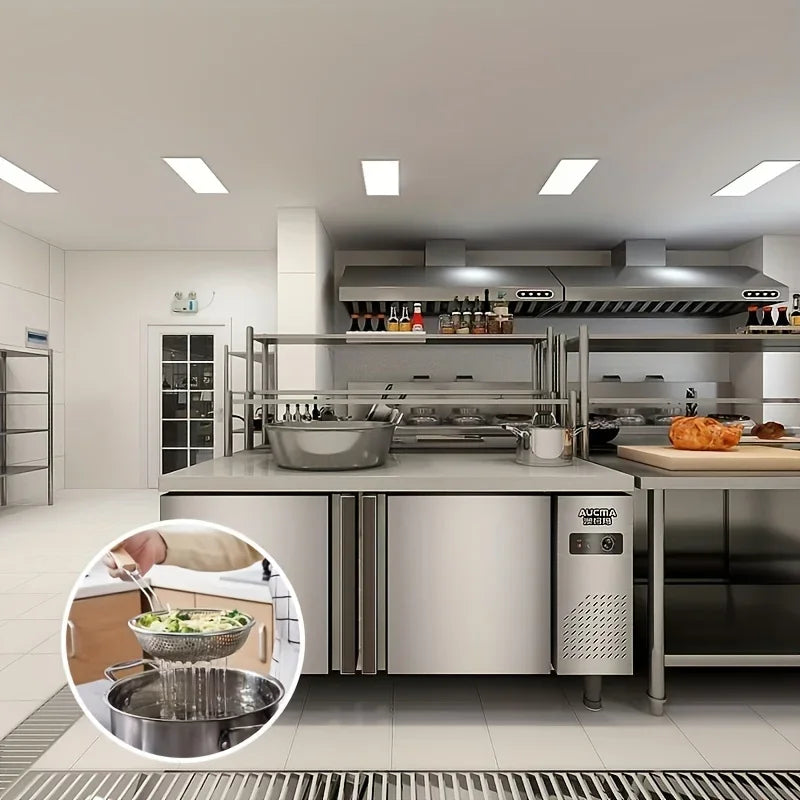 Stainless Steel Colander with Wooden Handle - Fine Mesh Skimmer Spoon for Cooking, Food Prep Grease Filtering for Pasta Noodles.