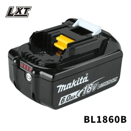 100% Original Makita 18V 6.0Ah battery, for Makita BL1830, BL1830B, BL1840 ,BL1840B ,BL1850 BL1860B power tools battery.