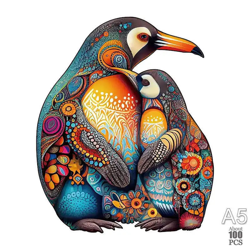 Irregular Shaped Wooden Animal Puzzle DIY Puzzle Party Games Educational Gift for Kids Holiday Gift Intelligent Cat Wood Jigsaw