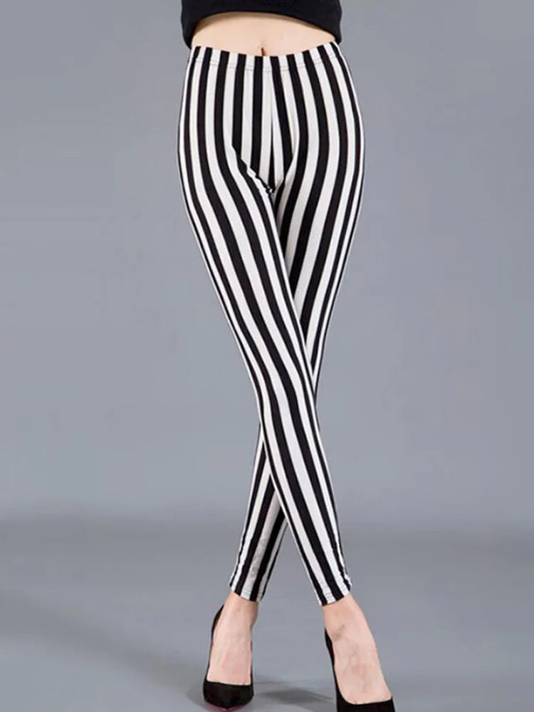 CUHAKCI Weibliche Fitness Leggings Frauen Drucken Plaid Leggings Dame Sexy Dünne Bleistift Hosen Push-Up Elastische Taille Hose