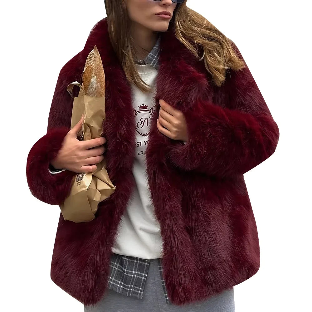 TWOTWINSTYLE Solide Temperament Jacken Für Frauen Revers Langarm Patchwork Tasten Designer Mäntel Weibliche Mode Stil Kleidung