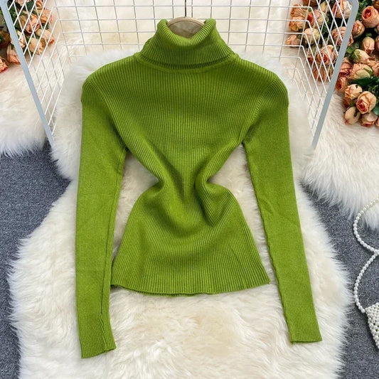2026 neue Herbst Winter Rollkragen Langarm Gestrickte Pullover Einfarbig Multi Farbe Kaschmir Grundlegende Weiche Pullover.