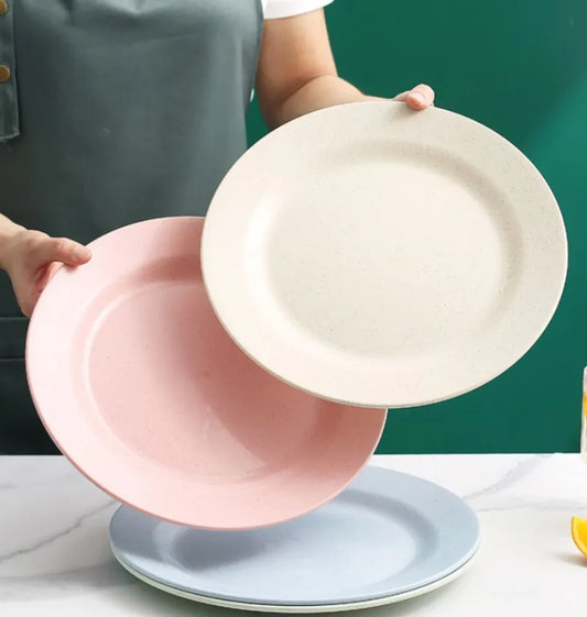 1/4/10PCS Blue Green Nordic Polypropylene Plates Dinnerware Tableware Eco Friendly Lightweight Kitchen Dishes Safe Dinner Plates.