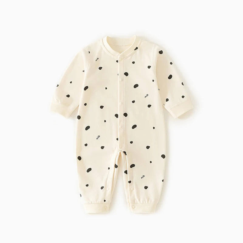 0-2Y Reine Baumwolle Langarm Neugeborenen Baby Strampler Haut-freundliche Einteilige Windel Overall Unterwäsche Infant Cartoon Homewear