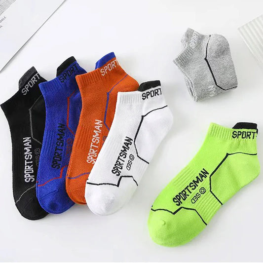 5/10Pairs High Quality Men Ankle Socks Breathable Sports Socks Mesh Casual Athletic Summer Thin Cut Short Sokken Size 38-44.