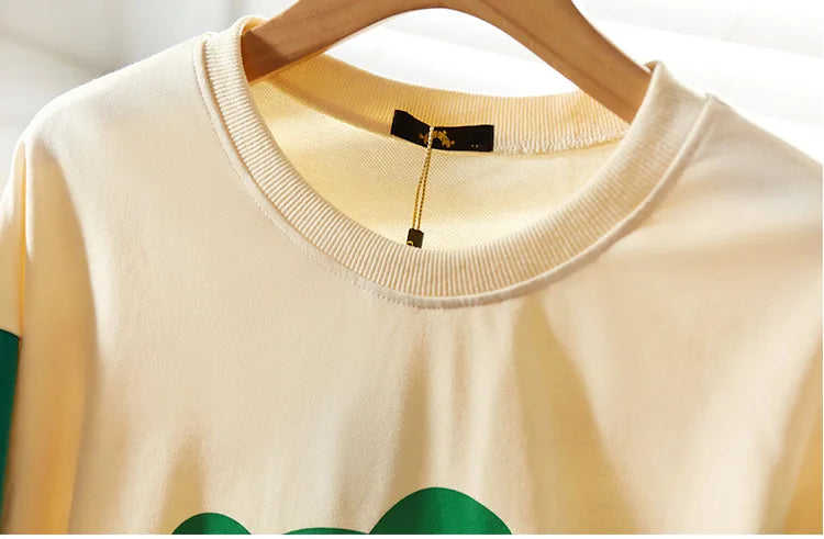 150Kg Plus Größe frauen Fehlschlag 157 Frühling Lose Langarm Rundhals Gedruckt Casual Sweatshirt 6XL 7XL 8XL 9XL 10XL 3-Farben