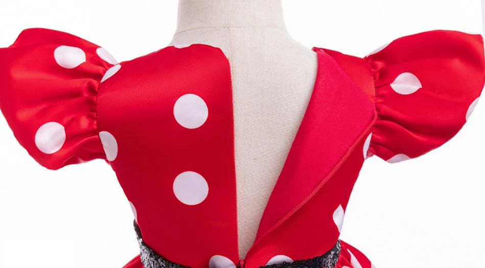 Disney Mickey Minnie Maus Polka Dot Cosplay Baby Mädchen Jungen Kostüm Kinder Maskerade Kleidung Kinder Halloween Karneval Kleid