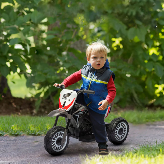 Homcom Children's Electric Motorcycle with Licensed Honda Crf450Rl 71X40.5X43.5Cm Gray.