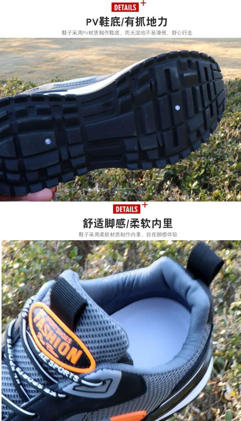 Herren-Laufschuhe, Frühlings- und Sommer-Mesh-Papa-Schuhe mit dicken Sohlen, trendige, lässige Outdoor-Sportschuhe