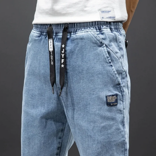 Spring Summer Black Blue Cargo Jeans Men Streetwear Denim Jogger Pants Men Baggy Harem Jean Trousers Plus Size.