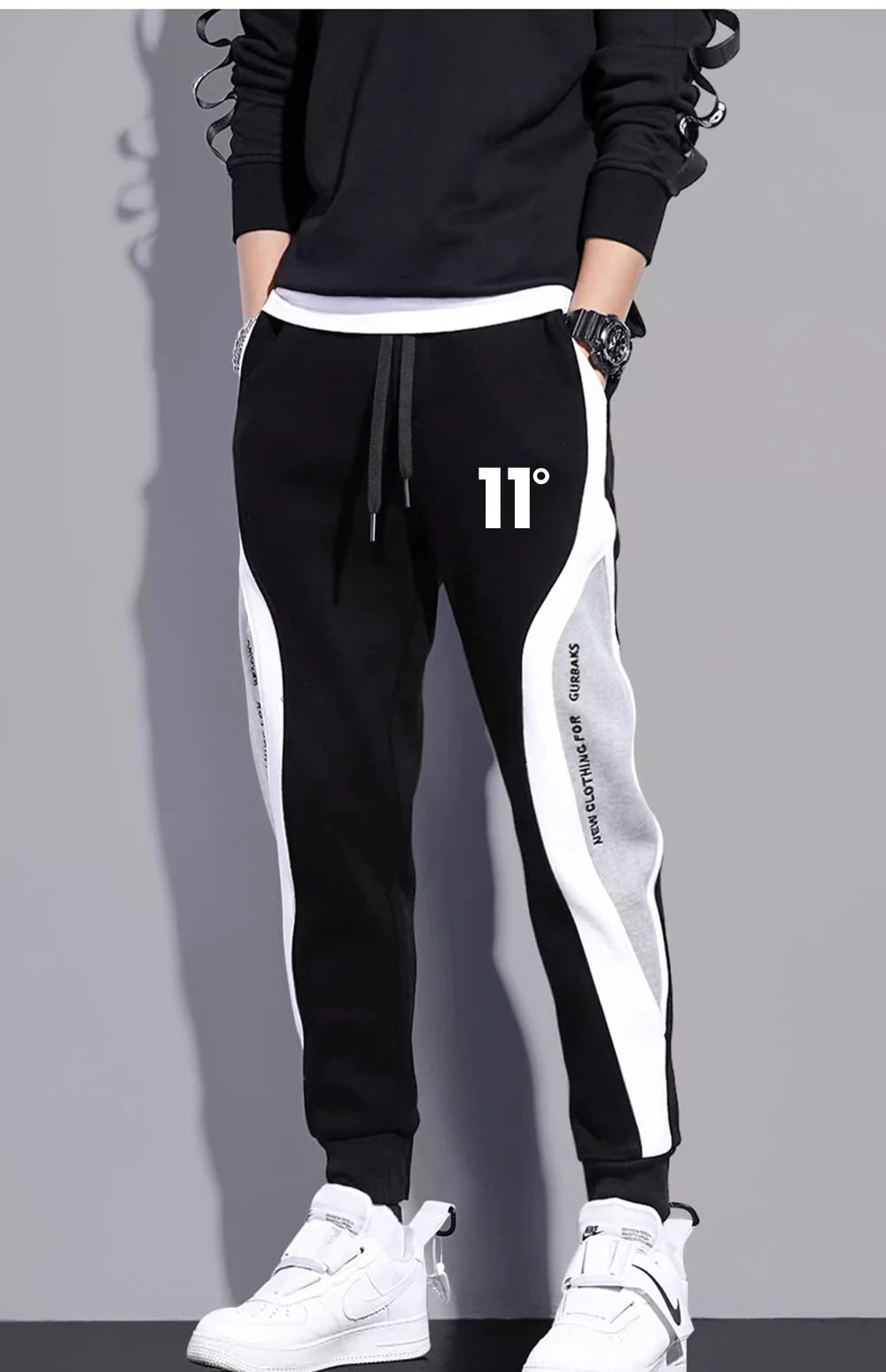 11 Print Men's Sweatpants Patchwork Jogging Pants Male Outfit Loose Trousers Straight Pants New Spring Autumn Fashion Clothes.