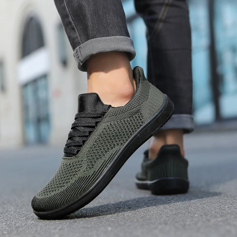 Sommer Breite Schuhe Männer Barfuß Breite Kappe Weichen Sohlen Outdoor Jogging Lace Up Casual Sneaker Atmungsaktive Laufschuhe Tenis Jeans