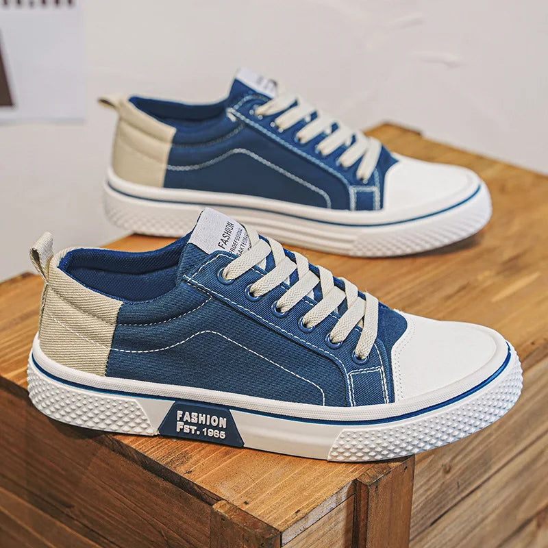 Atmungsaktive Herren-Skateschuhe aus Segeltuch mit weicher Sohle, lässige Turnschuhe, trendige, vielseitige, leichte, rutschfeste Slip-On-Sportschuhe, Größe 37–48