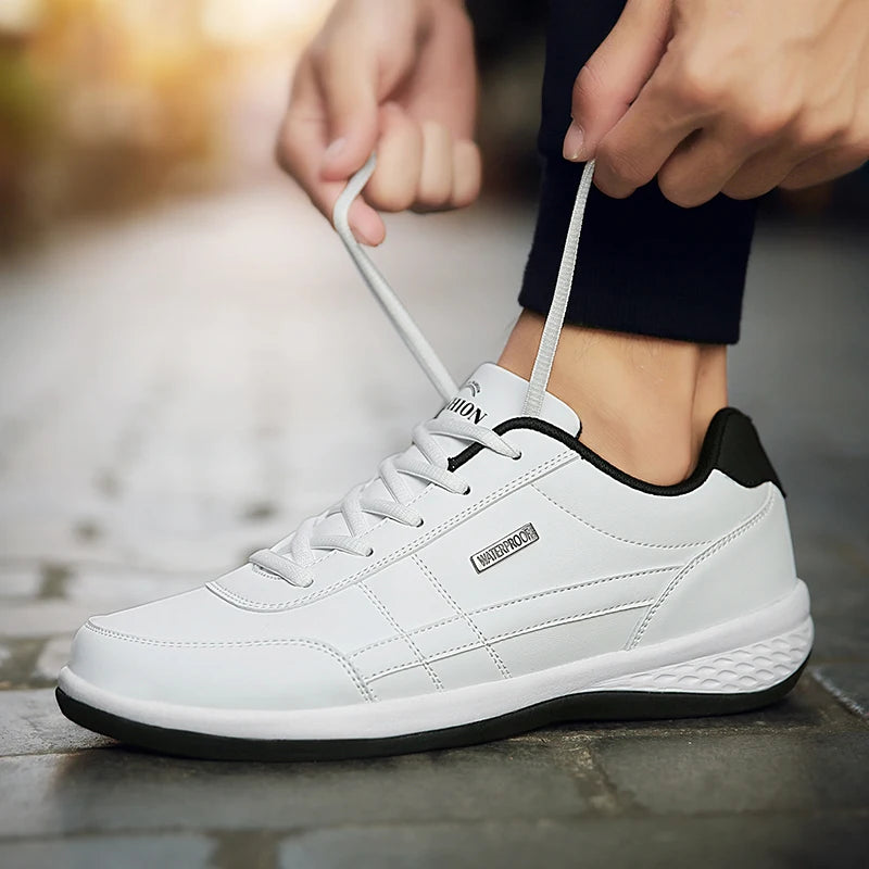 Pu Leder Männer Schuhe Turnschuhe Trend Casual Atmungsaktive Freizeit Männlichen Turnschuhe Nicht-Slip Schuhe Vulkanisierte Schuhe Tenis Masculino
