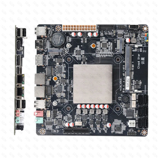 Mini ITX Motherboard N150 for DIY NAS Support DDR4 Max 32GB 2*2.5G RJ45 6*SATA3.0 2*M.2 NVME Low Power Consumption Motherboard.