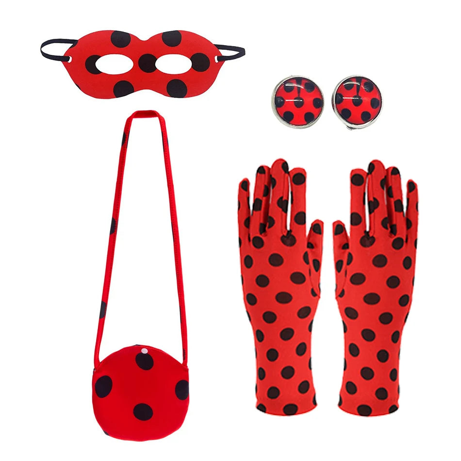 Mädchen Little Beetle Flying Sleeve Cosplay Prinzessin Kleid Geburtstag Halloween Party Kleidung Kinder Marinette Performance Kostüme