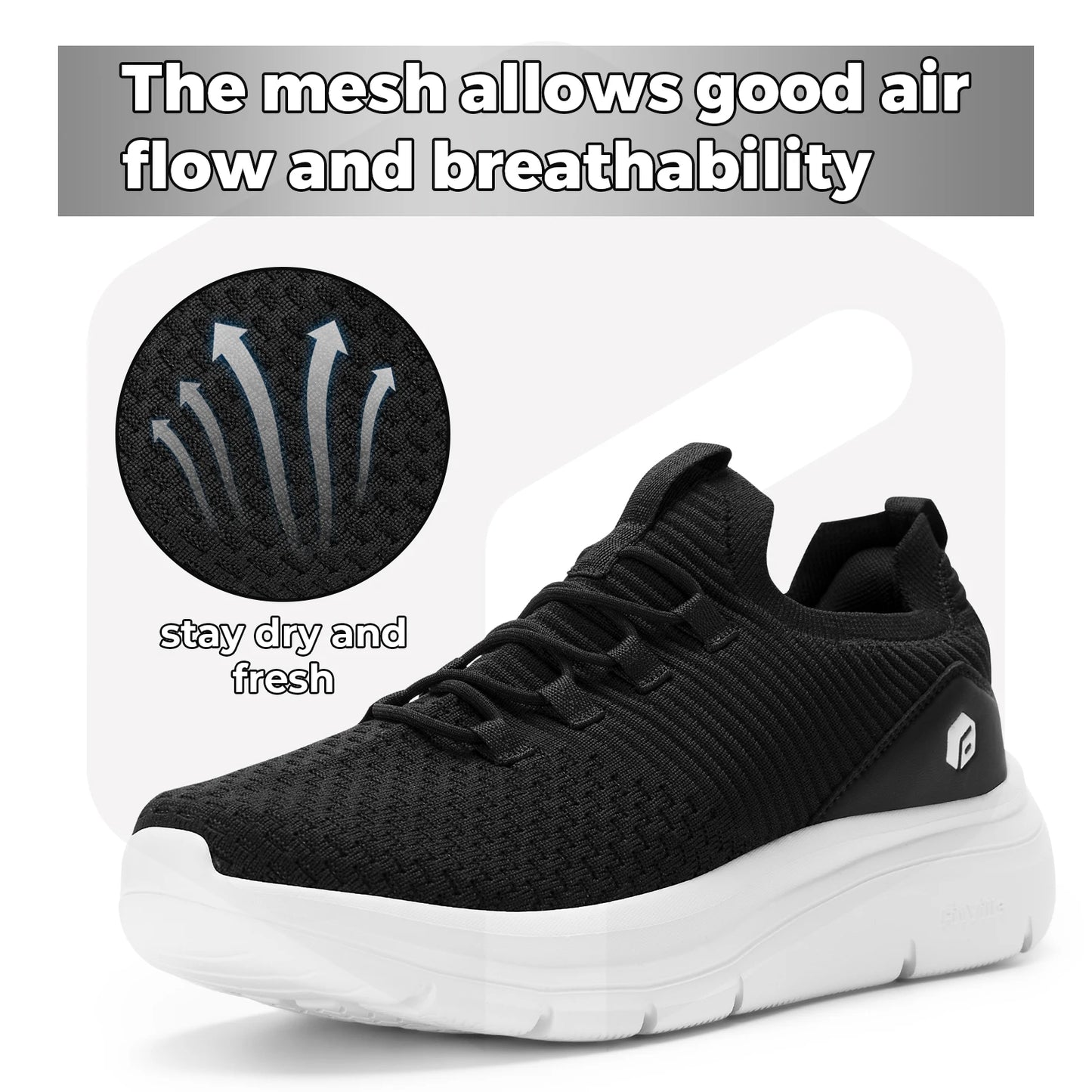 FitVille Herrenschuhe zum Hineinschlüpfen, leichte, breite Breite für Plattfüße, Plantarfasziitis, Fersenschmerzlinderung