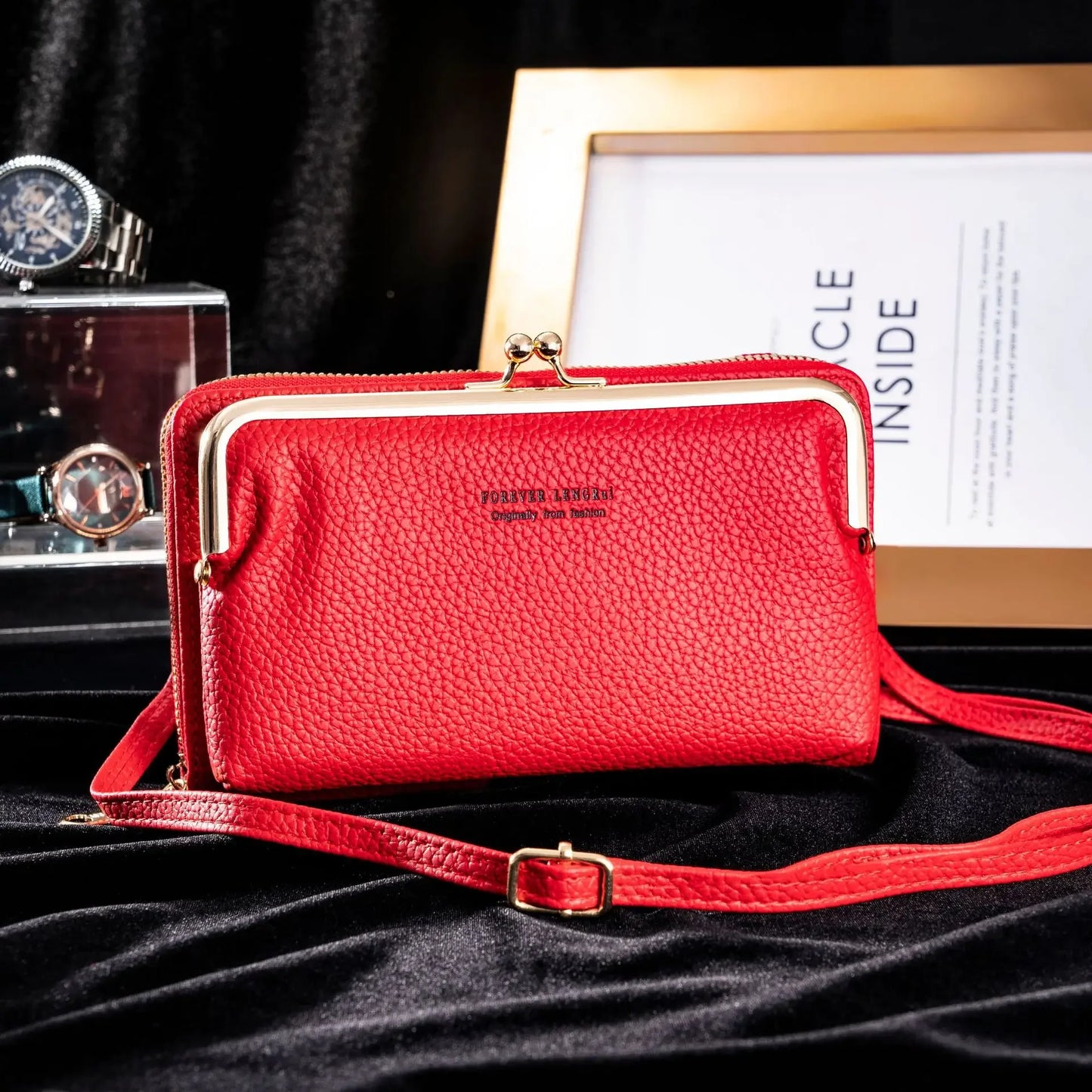 Women's Crossbody Bag Simple and Versatile Coin Purse Large-capacity Long Zipper Mobile Phone Bag Creative Single-shoulder Bag