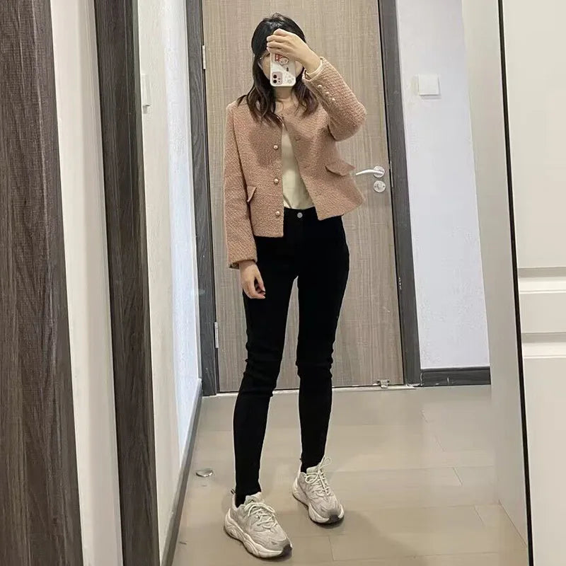 Frauen Thermische Dünne Jeans Mom Winter Warme Plüsch Stretch Jeans Dame Fleece Schnee Denim Hosen Student Bleistift Gerade Bein Hosen