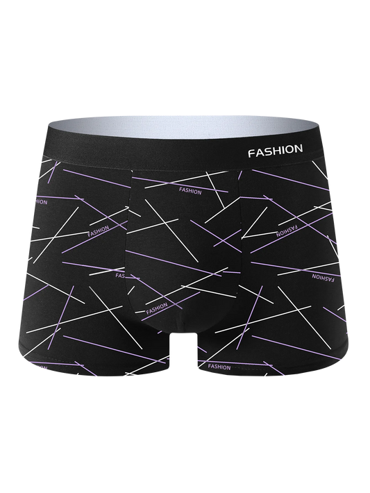 8PCS Herrenunterwäsche, weich, gesund, atmungsaktiv, Herren-Boxershorts, modisch, trendige Linien, hochwertige, lässige Sport-Herrenhosen