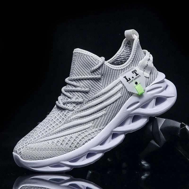 YRZL Männer Sport Laufen Schwarz Jogging Schuhe Casual Turnschuhe Outdoor Atmungsaktive Mesh Frauen Licht Stoßdämpfung Schwarz Tennis