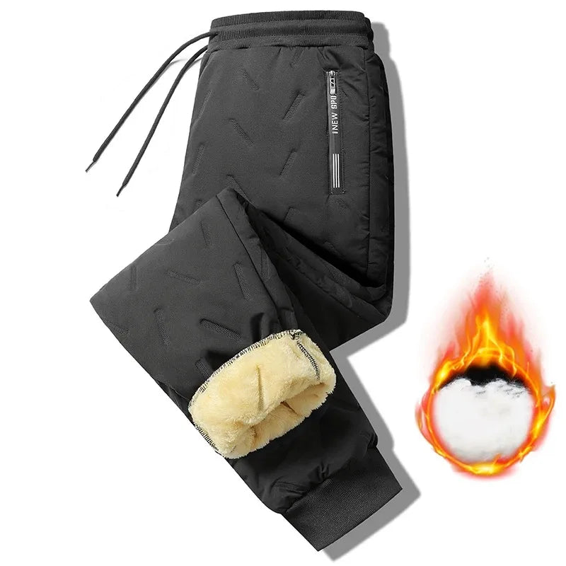 Winter Verdickte Frauen Hosen Lange Warme Einfarbig Gerade Hosen Kälte Widerstand Damen Plüsch Sport Lange Kordelzug Hose