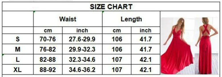 Sexy Frauen Multiway Wrap Cabrio Boho Maxi Club Rotes Kleid Verband Langes Kleid Party Brautjungfern Infinity Robe Longue Femme