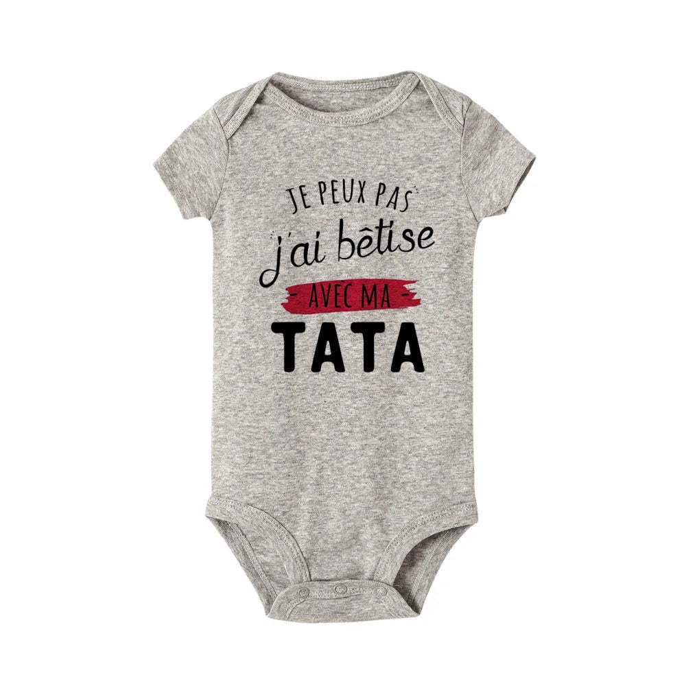 Ich habe eine verrückte Tante und ich habe es nicht Angst, Neugeborene Baby-Bodys, lustige süße Kleinkind-Säuglings-Overalls, Strampler-Outfits