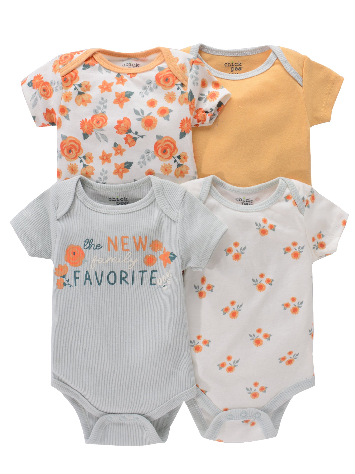 4PCS Neugeborenen Strampler Kurzarm Rundhals Cartoon Tier Blumen Drucken Body Onesies Für Baby Jungen Und Mädchen Kleidung