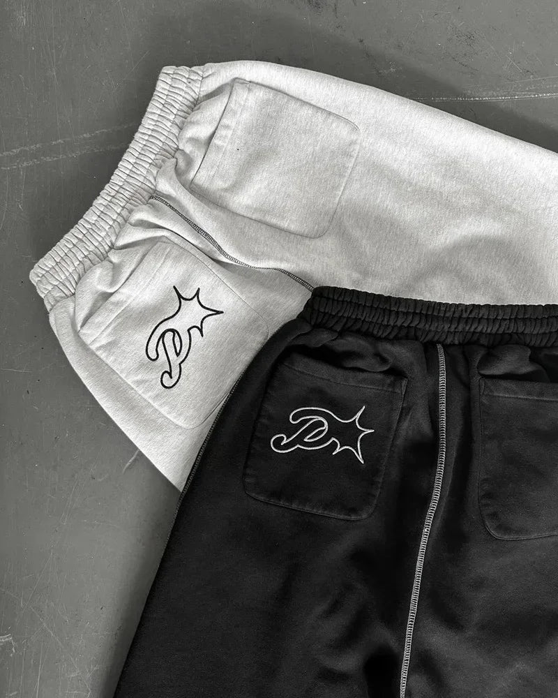 Streetwear PROTECT Mode Brief Stickerei Lose Jogginghose männer Und frauen Y2K Harajuku Hip-Hop Gothic Casual Joker Hosen