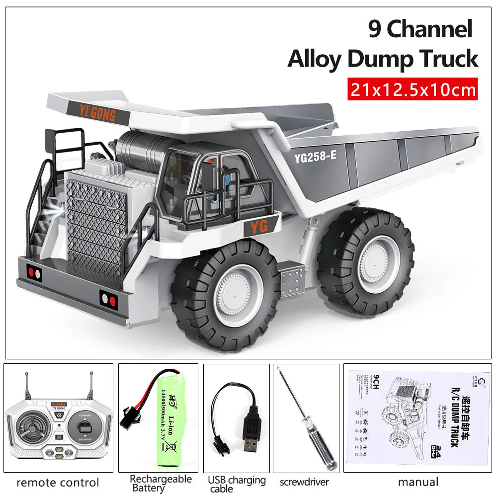 RC Excavator 1:20 Remote Control Truck 2.4G RC Crawler Engineering Vehicle Truck Radio Control Children's Day Christmas Gifts