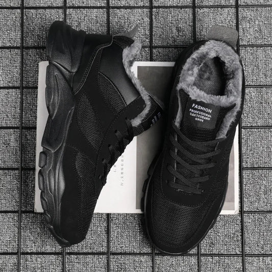 Men Shoes Sneakers Mocassin 2024 New Winter Shoes Warm Fur Lining Lightweight Casual Shoes Men Walking Footwear Male.