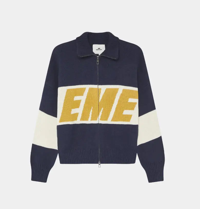 Autumn and Winter Warm Cardigan Sweater Men 2025 Trendy Casual Streetwear American Retro Letter Embroidery Zipper Pullover Women