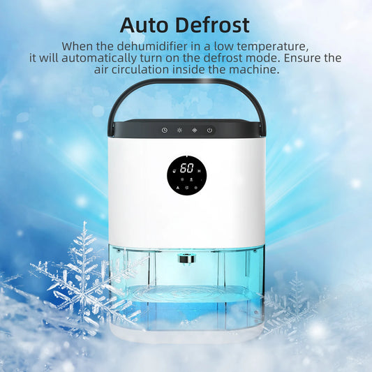 80oz Dehumidifiers for Home Appliances ,Auto Defrost, Ultra Quiet Touch Control for Home Large Room Bathroom Garage RV Timing.