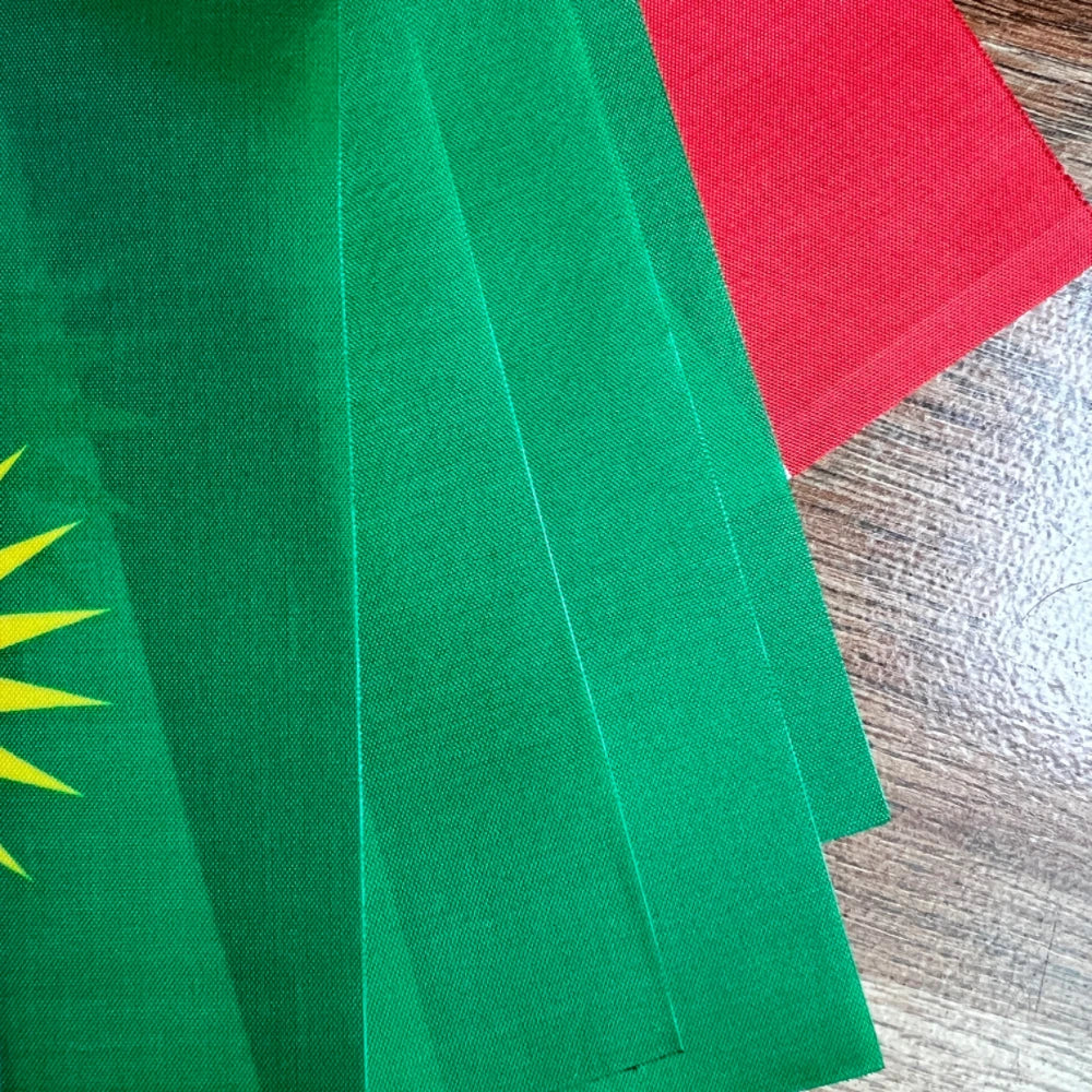 14 x21cm,5/15/50/100pcs, Kurdish hand flag waving National Kurdistan bannerplastic Stick.