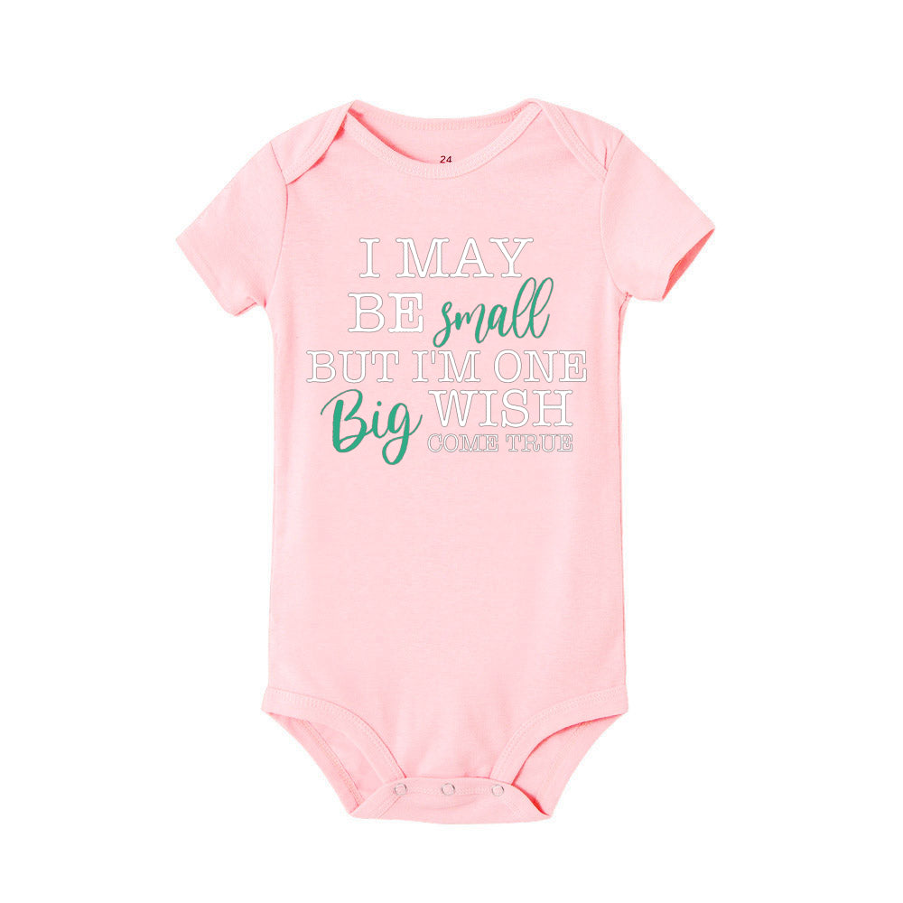 I May Be Amall But I'm One Big Wish Come Ture Baby Strampler Neugeborenen Body Kurzarm Overall IVF Success NICU Babykleidung