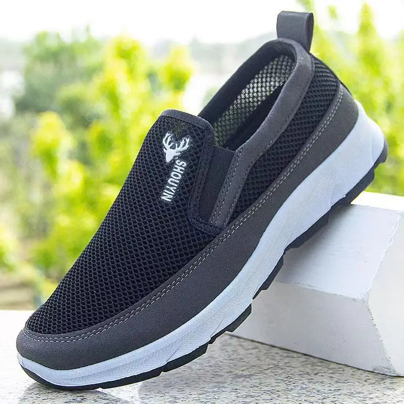 Männer Laufen Wandern Turnschuhe Atmungsaktive Orthopädische Reise Plimsolls Rutschfest Bequem für Outdoor-Aktivitäten Wandern Spazierengehen