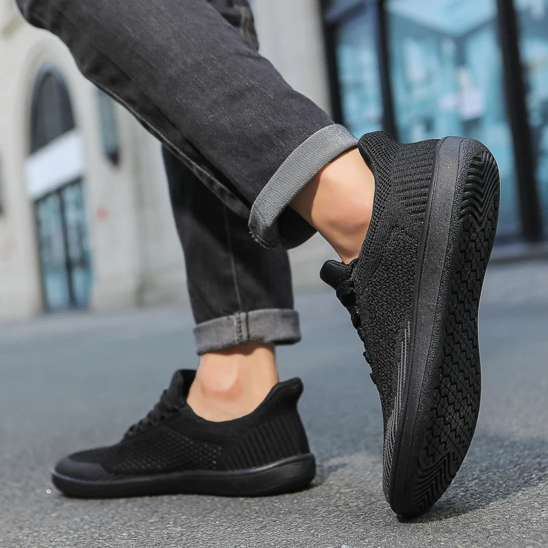 Sommer Breite Schuhe Männer Barfuß Breite Kappe Weichen Sohlen Outdoor Jogging Lace Up Casual Sneaker Atmungsaktive Laufschuhe Tenis Jeans
