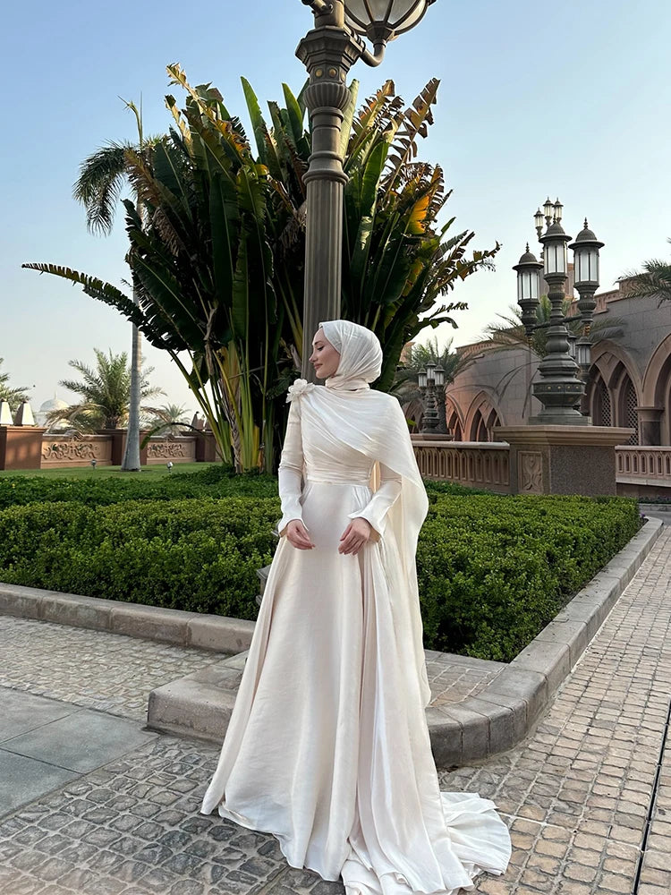 Booma A-Linie Abendkleider, formelle Partykleider für Damen, lange Falten, elegantes Abendkleid, Saudi-Arabien, individuell anpassbar, 2023