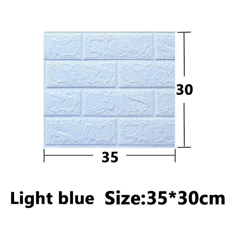1-30Pcs 35cmx30 3D Wall Panels Stickers Wallpaper DIY Waterproof for Living Room Bedroom Kitchen Background Decoration