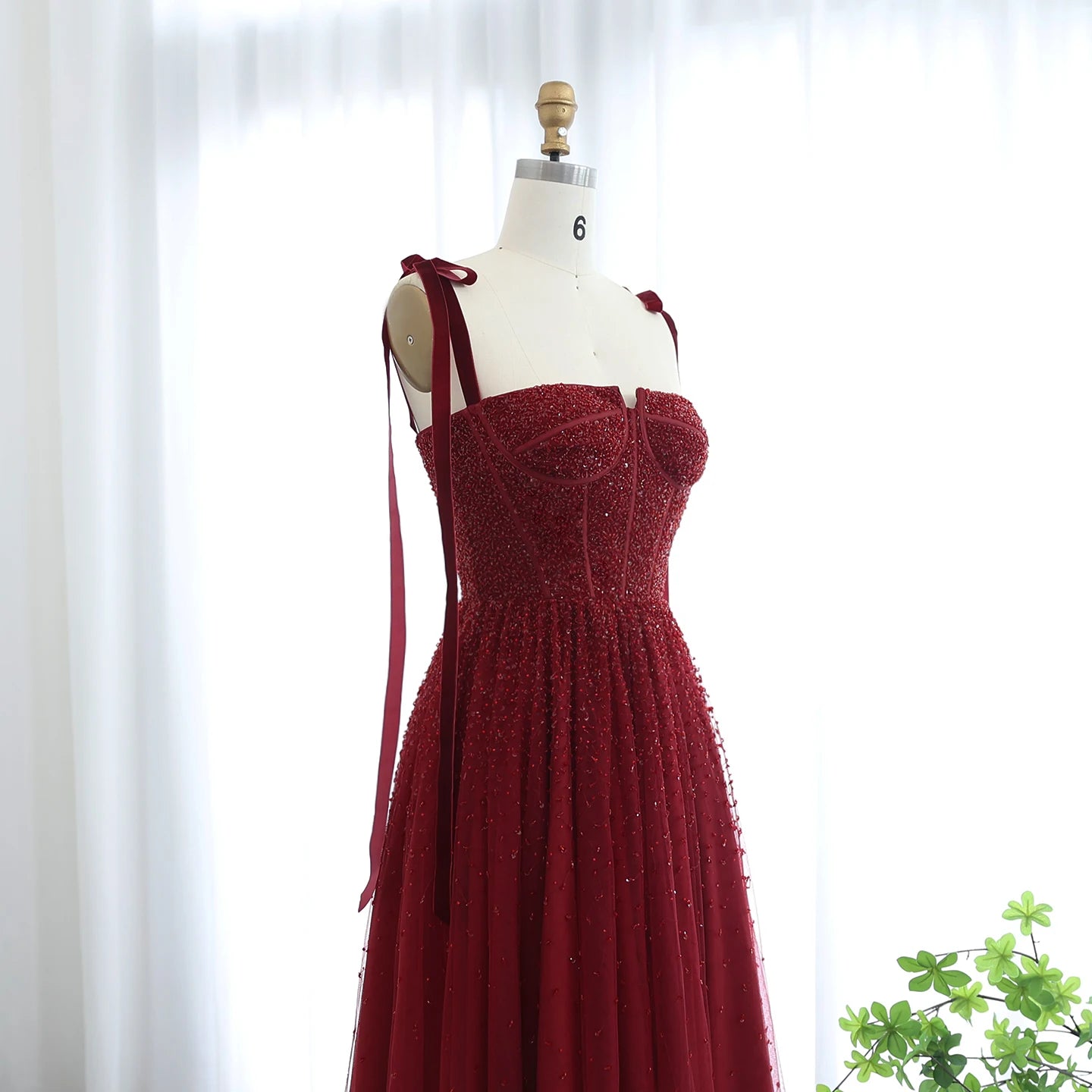 Sharon Said Luxus Perlen Blush Pink Dubai Abendkleid mit Trägern Weinrot Arabisch Arabisch Hochzeit Party Kleid SS263 Maßgeschneidert