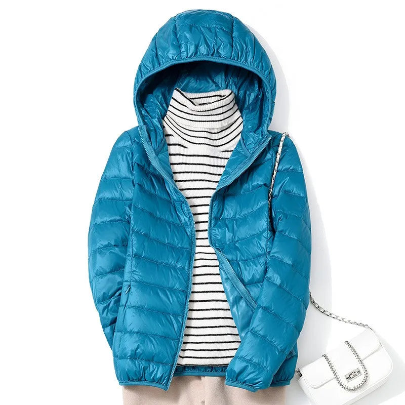 13 Farbe Neuankömmlinge Frauen Mode kurze ultraleichte dünne packbare Puffer Jacken weibliche süße Stil koreanische Daunen mäntel